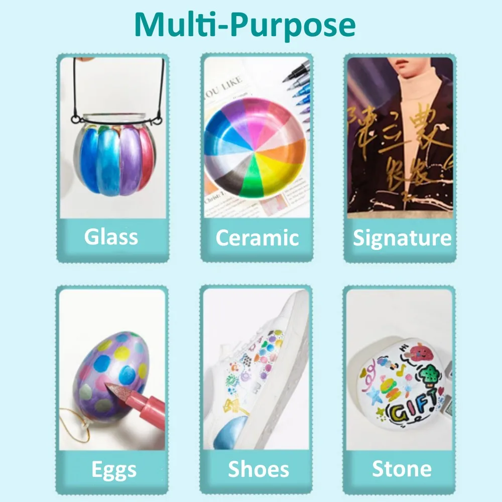 أقلام علامات معدنية للورق الأسود ، لوحة صخرية زجاجية ، قصاصات ذاتية الصنع ، ألبوم ، أدوات مكتبية للطلاب ، 12 لونًا