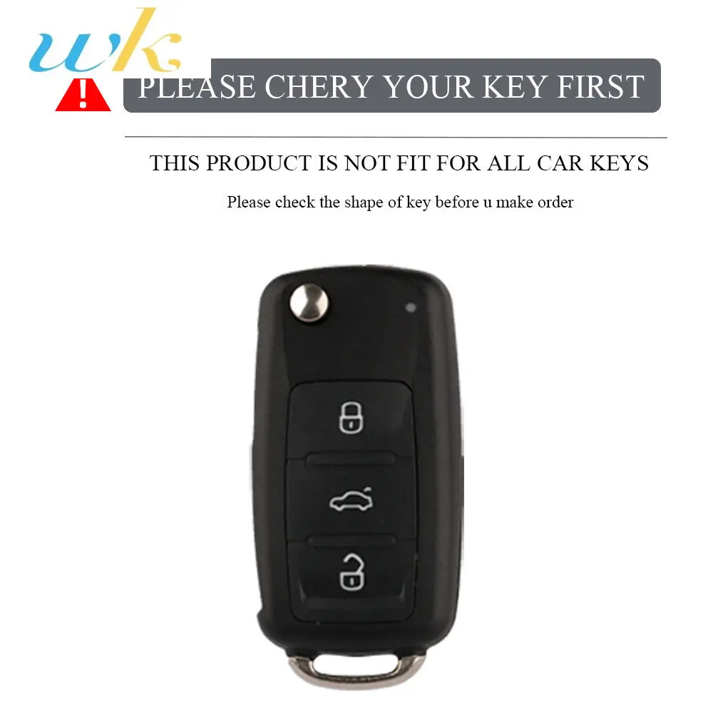 TPU Car Flip Key Case Cover Shell Fob For Volkswagen VW Polo Golf Passat Tiguan Beetle Caddy Eos Skoda Octavia Seat Leon Altea