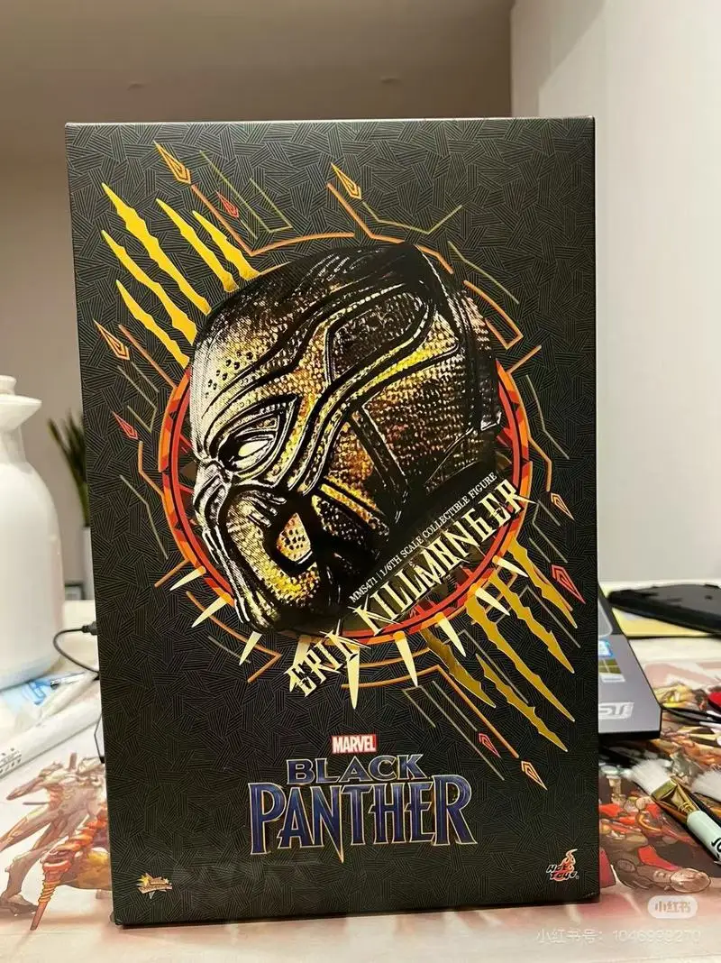 

100%Original Hottoys Ht Mms471 Black Panther Killmonger Money Leopard Eric Action Figure Model Toys Christmas Birthday Gifts