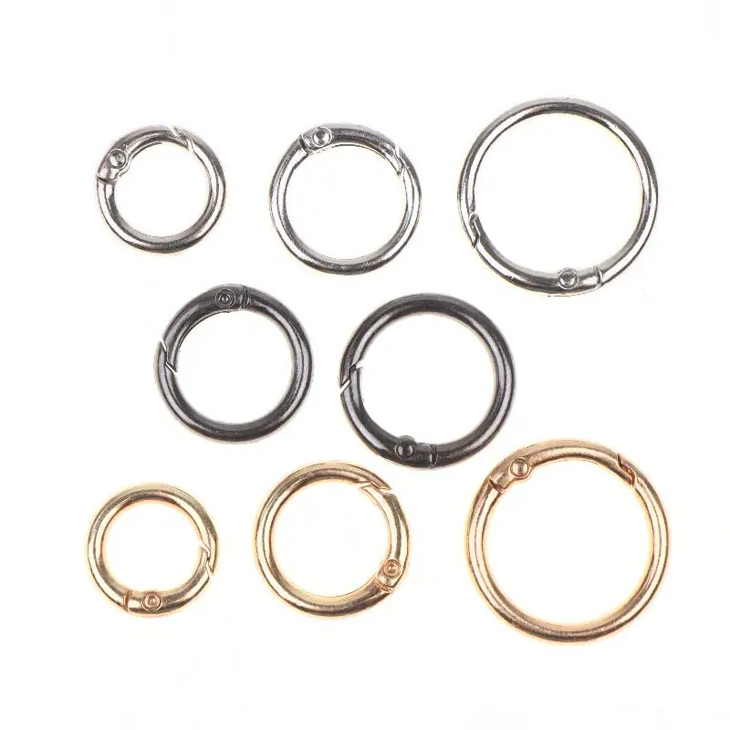 10 Stück 20/24/26/30MM Metall-Federverschlüsse Karabinerhaken Handtaschenverschluss Zinklegierung Schlüsselring Schnappverschluss O-Ring Campingverschluss – Detail 10