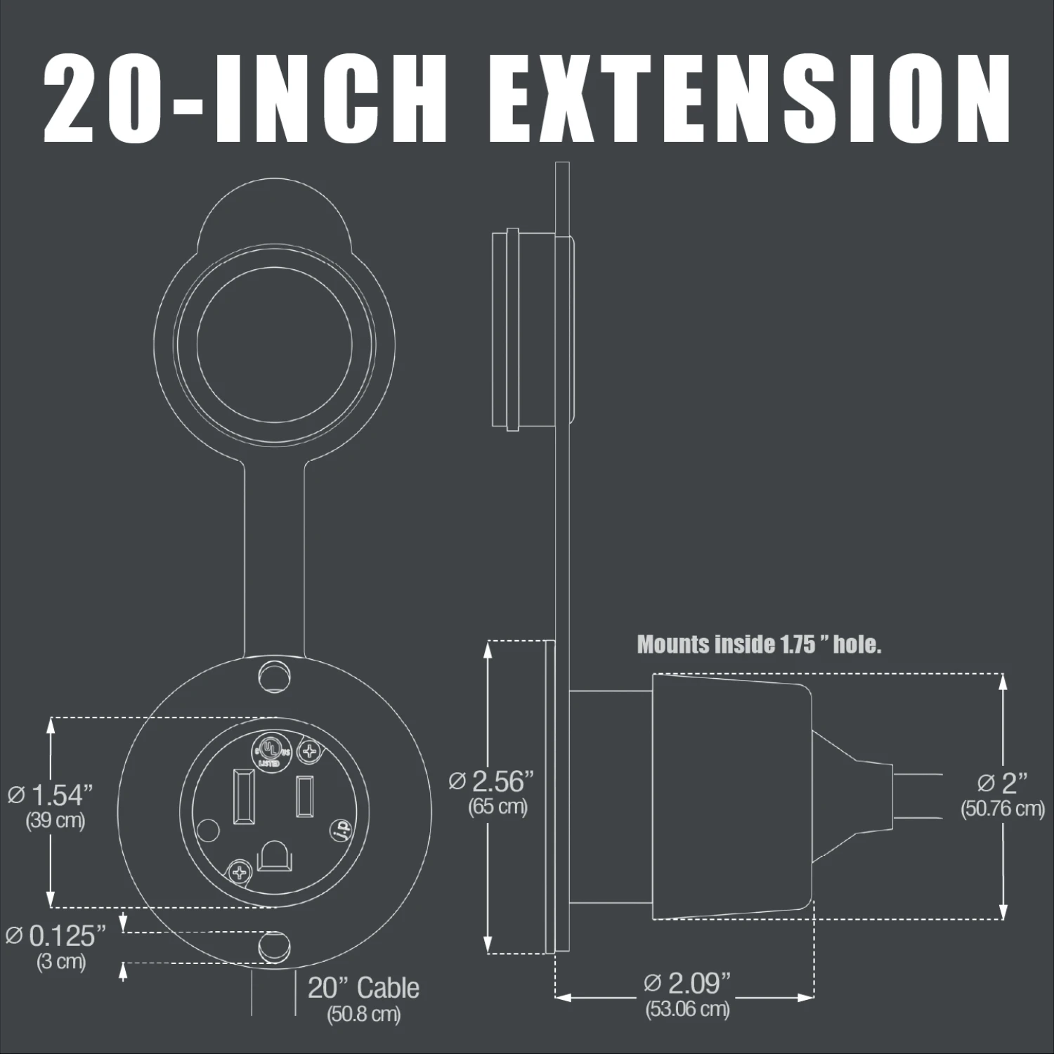 Enhanced Durable Waterproof Outdoor Plug Cover for Maximum Weather Protection - Convenient Versatile 15 Amp 125V AC Outlet with