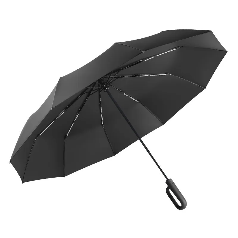 

Fully Automatic Umbrella for Men And Women with Ring Buckle Design Large Rib Strong Sunshade Double Umbrella Folding Compact