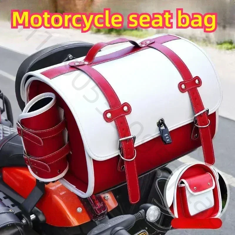 

33L Waterproof Luggage Bag Rebel for Cruiser for Scooter for Travel Bag Sissy Bar Motorcycle Tail Bag Side Saddlebag