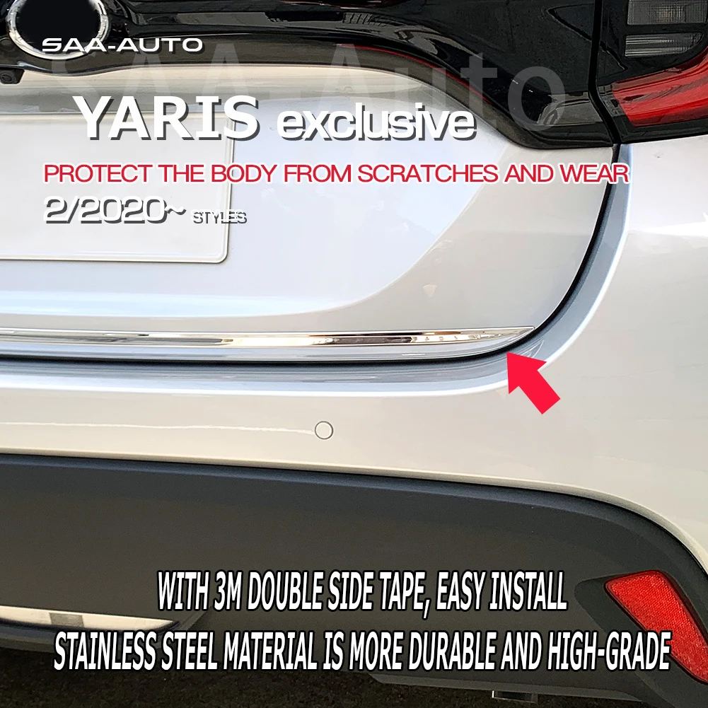Auto Protection Rear Gate Lower Trim for TOYOTA YARIS KSP210 MXPA1 MXPH1 2020 SUS304 Car Exterior Trim Accessories