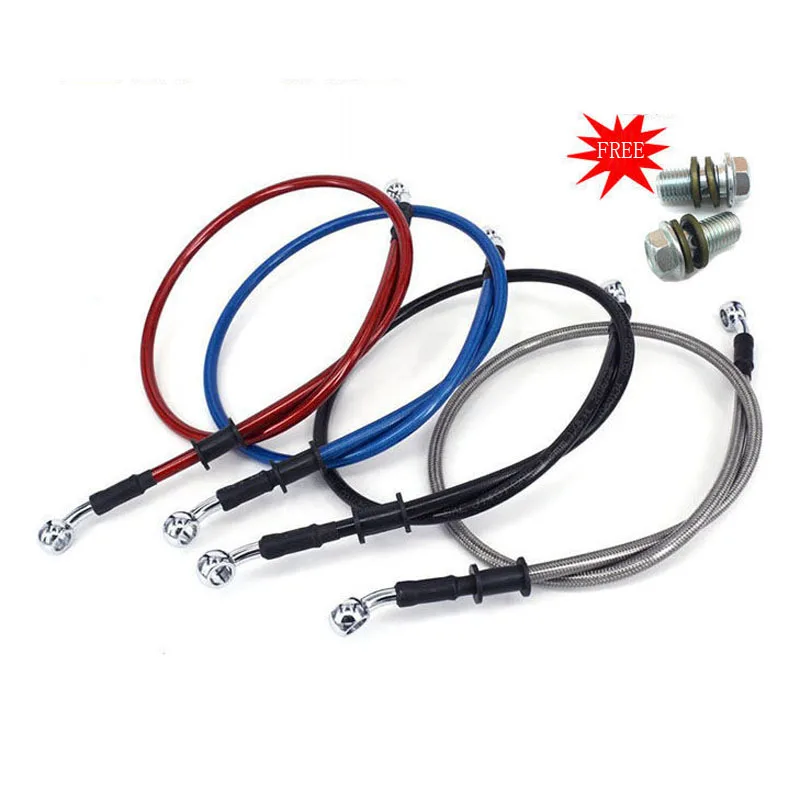 Motorcycle Scooter Electric Car Front Rear Disc Brake Hydraulic Brake Oil Pipe High Pressure Steel Wire Tubing Hose Black Red