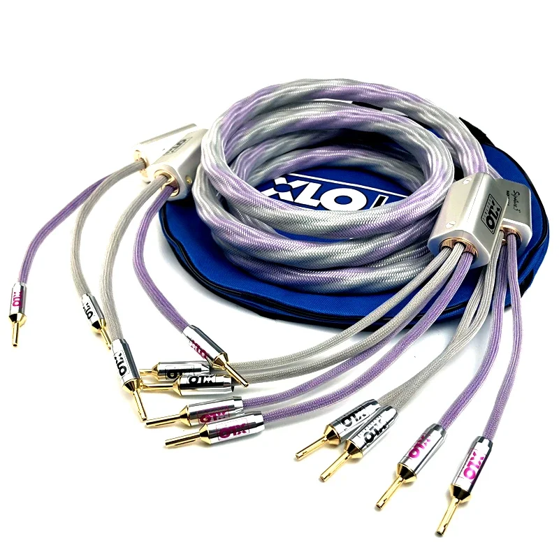 XLO Signature 3 Speaker Cable 2 To 4 Biwire Speaker Cable HiFi Audio Amplifier Speaker Cables Gilded Spade Plug / Banana Plug