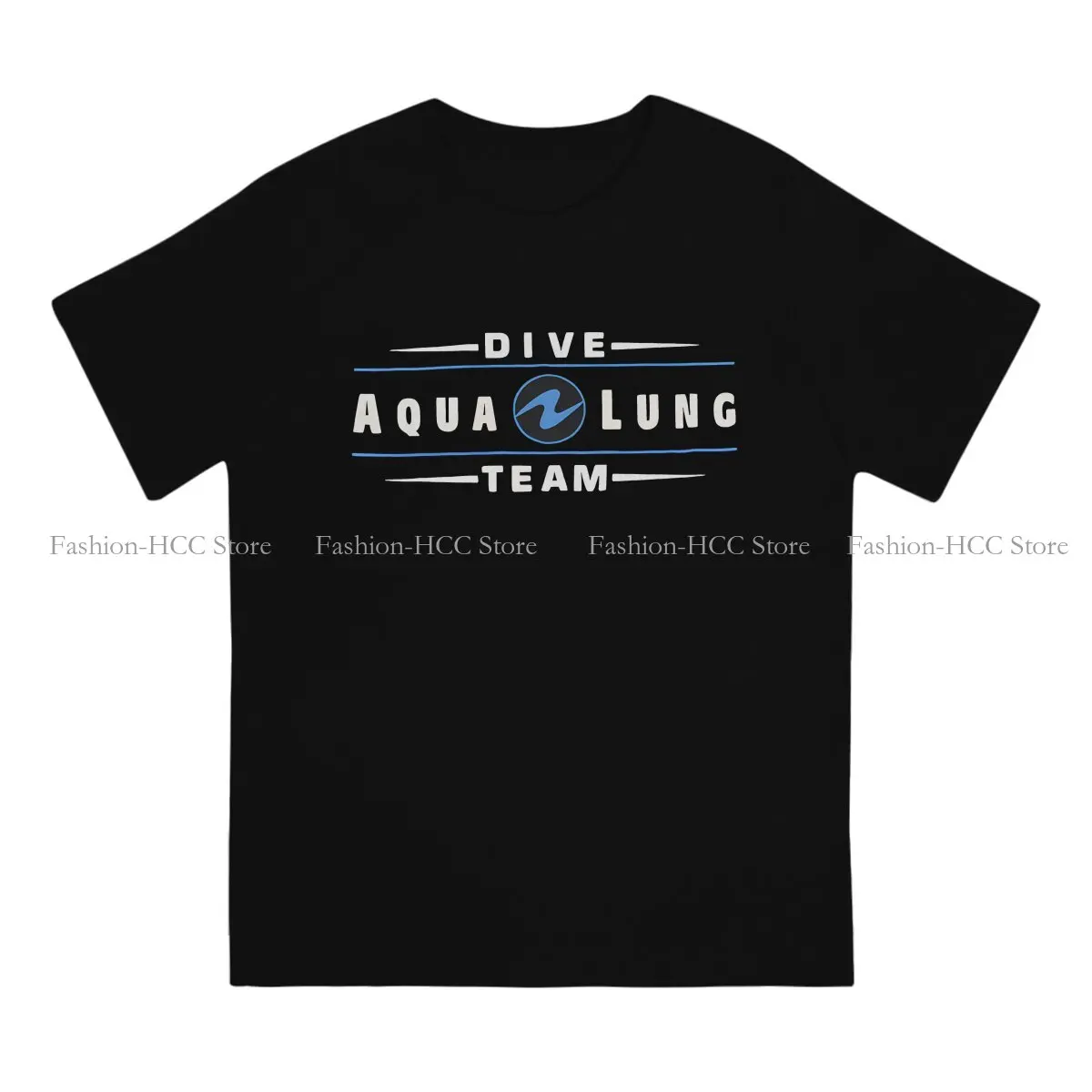 AQUA LUNG Round Collar TShirt Diving Dive Original Polyester T Shirt Man's Clothes New Design