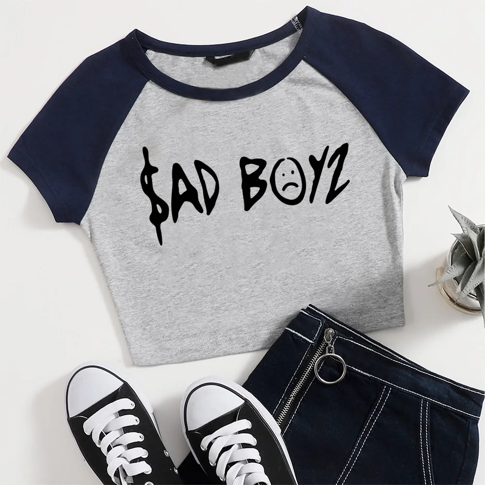 Junior H Sad Boyz 4 Life Crop Shirt T-shirt grafica T-shirt corte unisex Top per fan