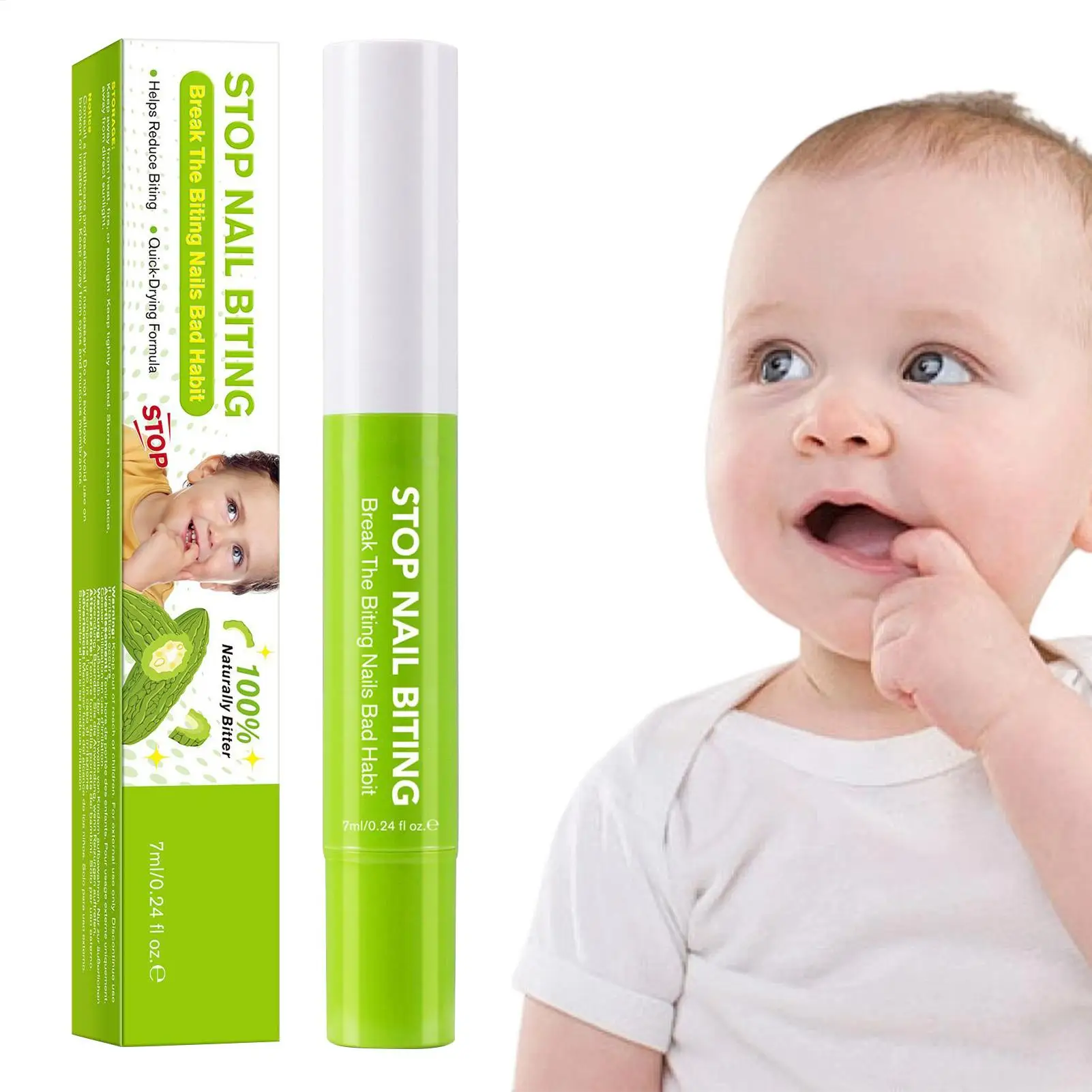 7ml Stop Nail Biting Kids Stop Finger Biting Habits Prevention Pen Bitter Natural Stop Sucking Habit Portable Health Care