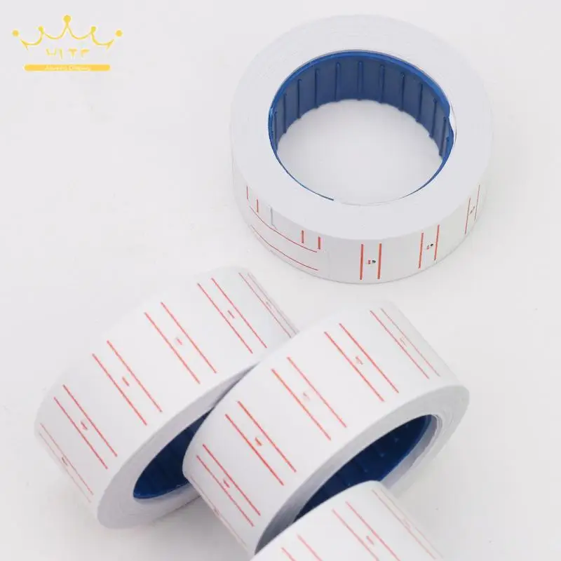 

10 Roll Color Single Row Pricing Paper Label Supermarket Items Price Tags Paper for Mx5500 Price Tag Gun Lableller white orange