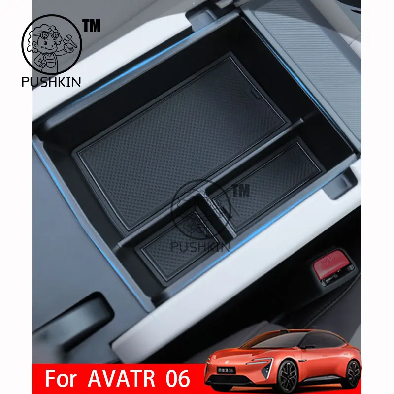

For AVATAR 06 2025 2026 Car Armrest Storage Box Center Console Organizer Center Console Interior Accessories