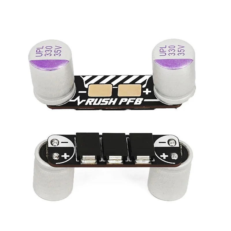 

Плата фильтра питания RUSHFPV RUSH PFB с 2 емкостными элементами 35В 330мкФ для полетного контроллера RUSH BLADES 6S ESC