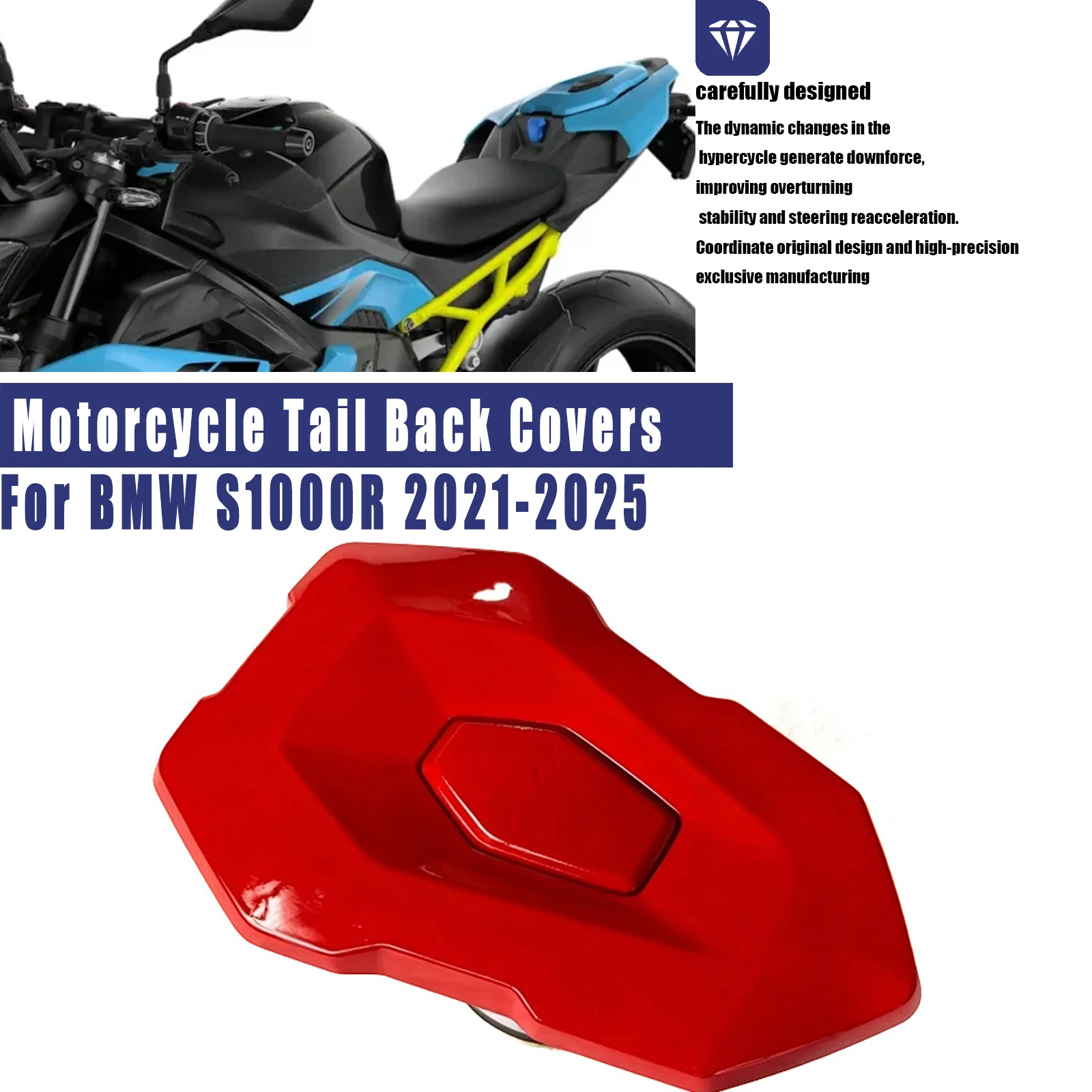 For BMW S1000R 2021-2025 Motorcycle Accessories Rear Passenger Seat Cover Fairing Hump Single Seat Shell Tail Back Covers