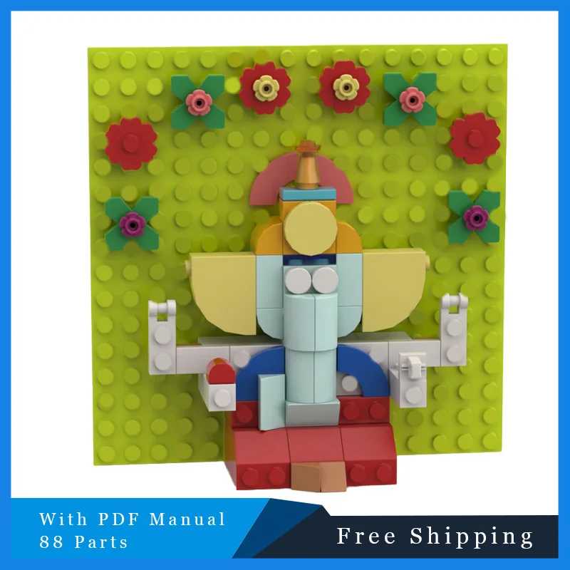 88 pièces avancé éléphant dieu modulaire créatif MOC blocs de construction enfants bricolage assemblage jouets éducatifs ensemble cadeaux de noël
