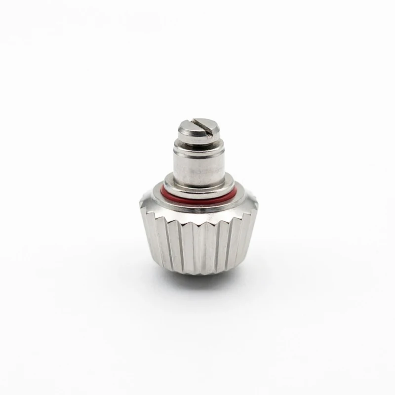 OMG Seamaster 300M Parts, Helium Valve Release Button & Crown, Stainless Steel Aftermarket Replacement