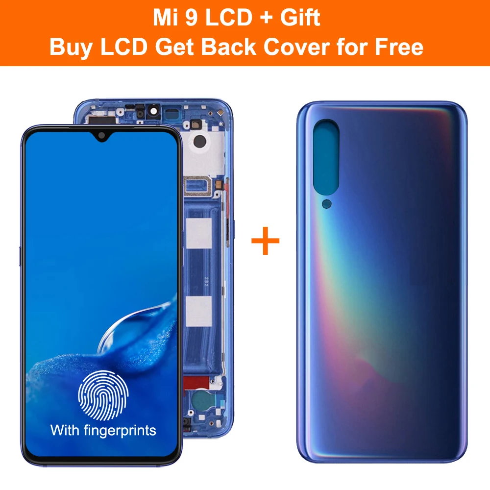 

Топ 6,39 ''Super AMOLED LCD для xiaomi Mi 9 ЖК-дисплей сенсорный экран дигитайзер в сборе с рамкой для Mi9 M1902F1G