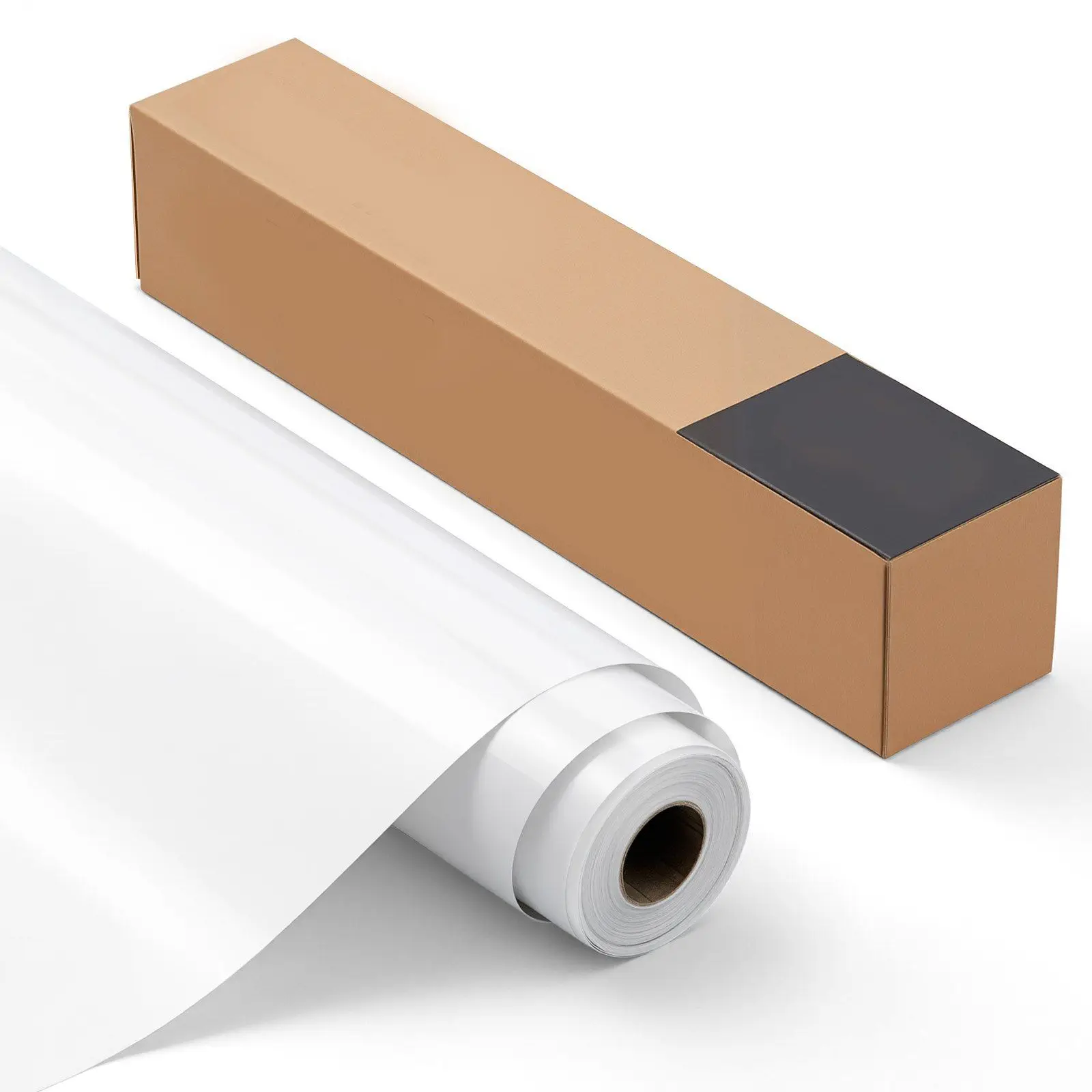 

12inx25ft Glitter-Free White HTV - Sleek Gloss, Easy to Handle, Fits Popular Cutting Tools