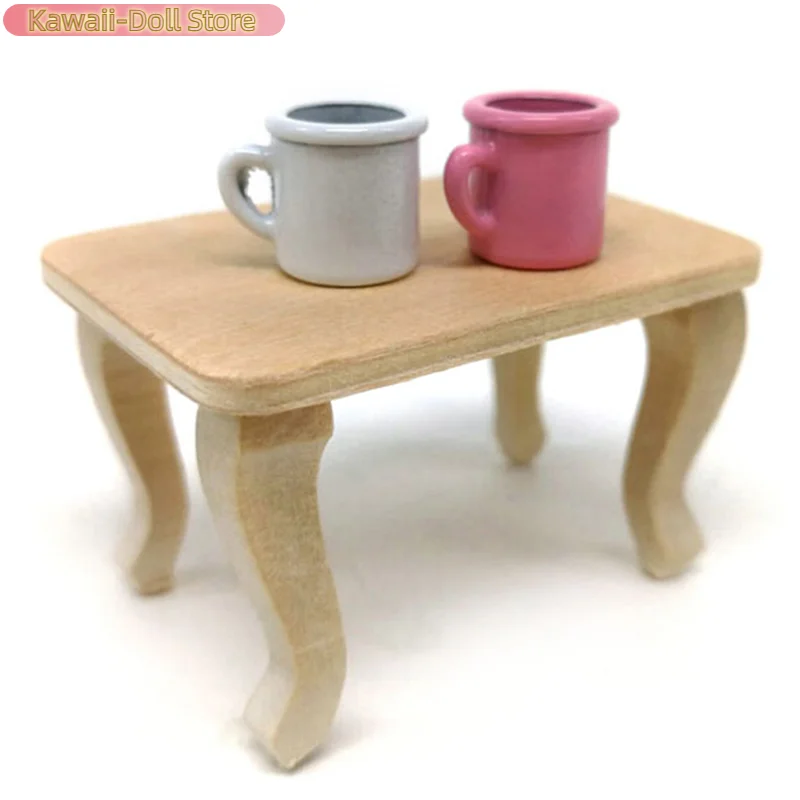 1:12 maison de poupée Miniature Mini Table en bois bricolage maison de poupée accessoires de décoration