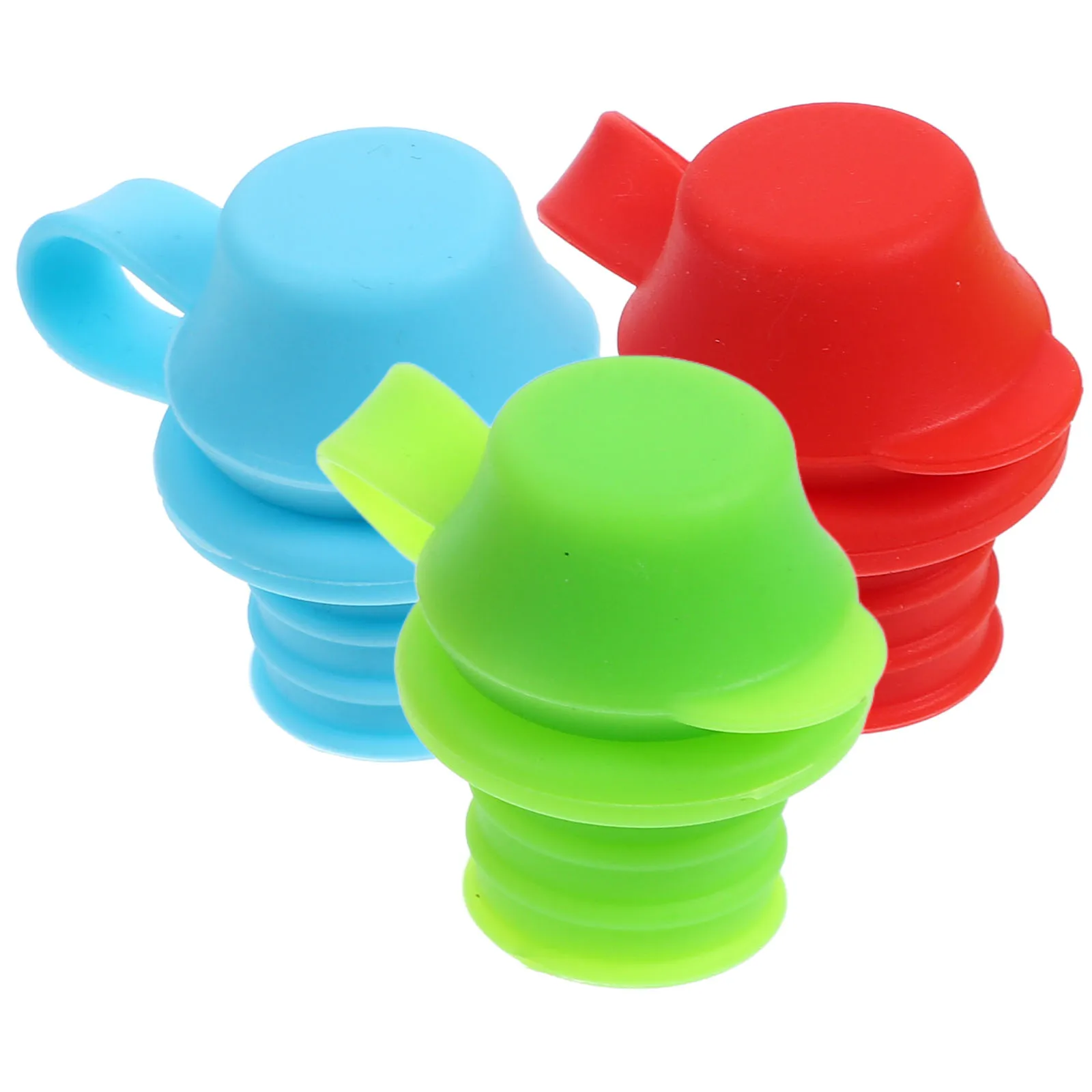 

3 Pcs Leak-proof Silicone Tops Bright Water Caps Toddler Spout Safe Beverage Bottle Replacement Milk Bottle
