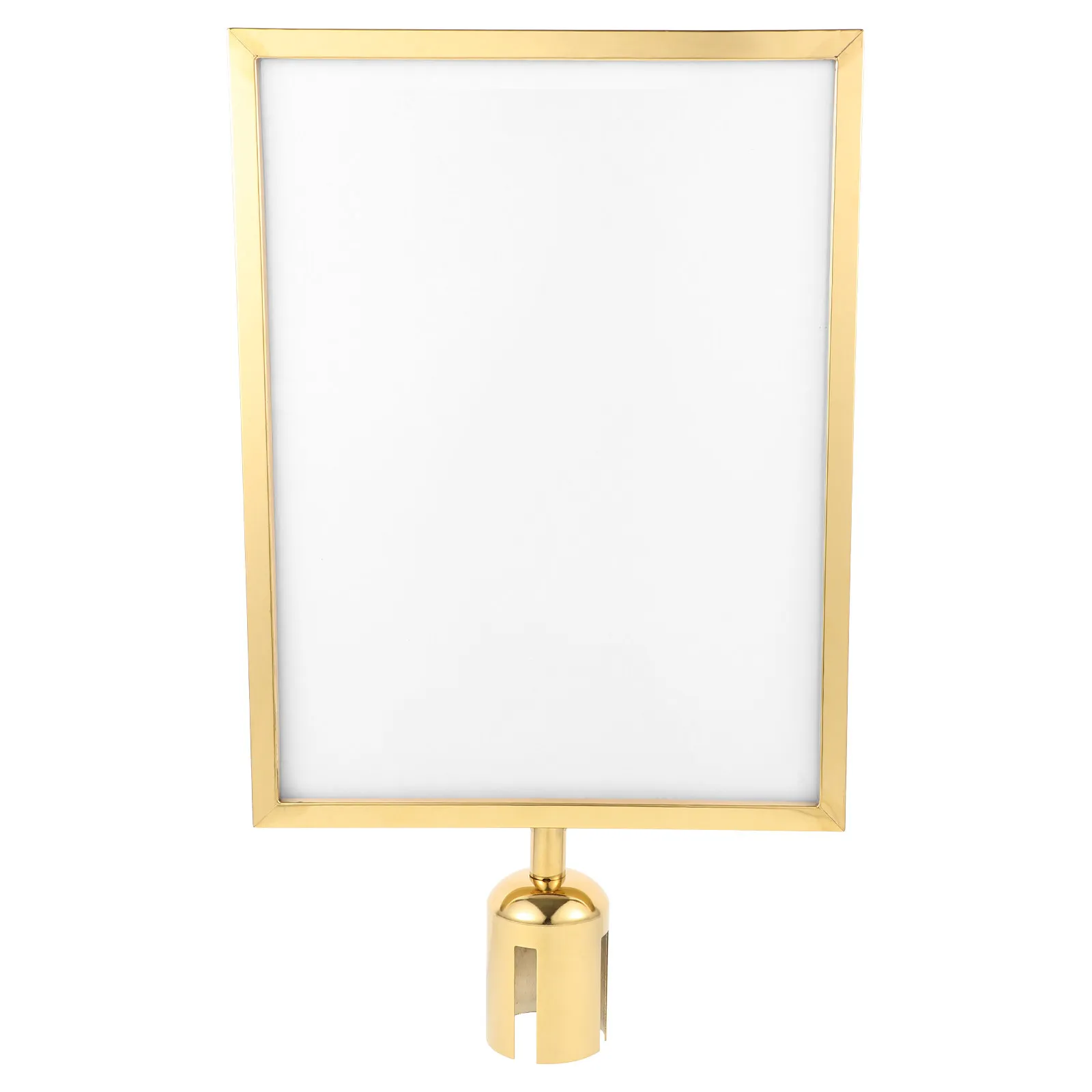 Stainless Steel Vertical Stanchion Sign Holder Portrait Frame A3 Retractable Belt Queue Barrier Display for Crowd Control