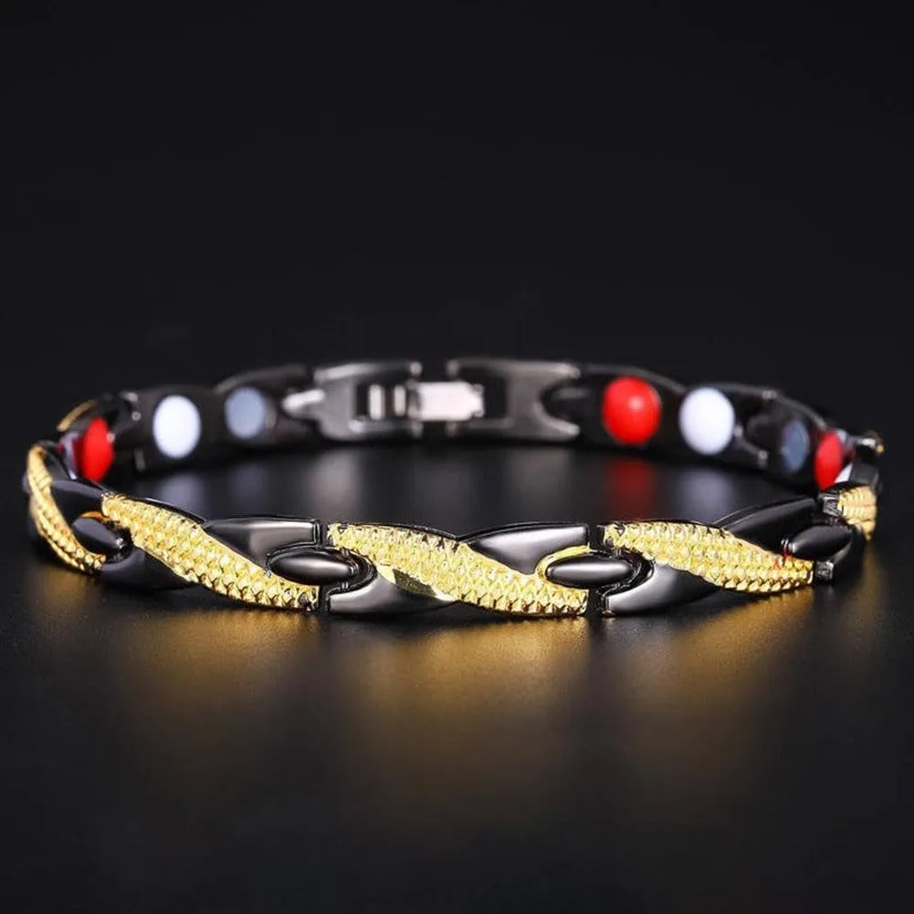 1pc Snake Dragon Pattern Magnetic Therapy Bracelet Healthy Weight Loss Bracelet Sports Bracelet Luxury Jewelry For Women MenGif