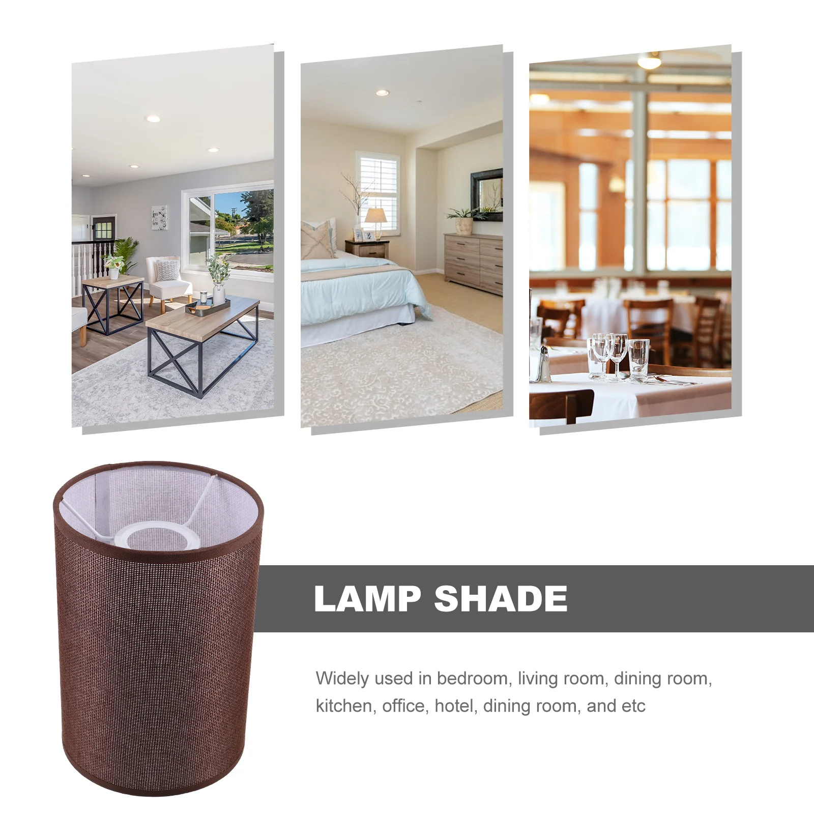 

Medium Linen Drum Lamp Shade Replacement Round Simple Lampshades for Bedroom Living Room Ceiling Lights Decorative Light Cover