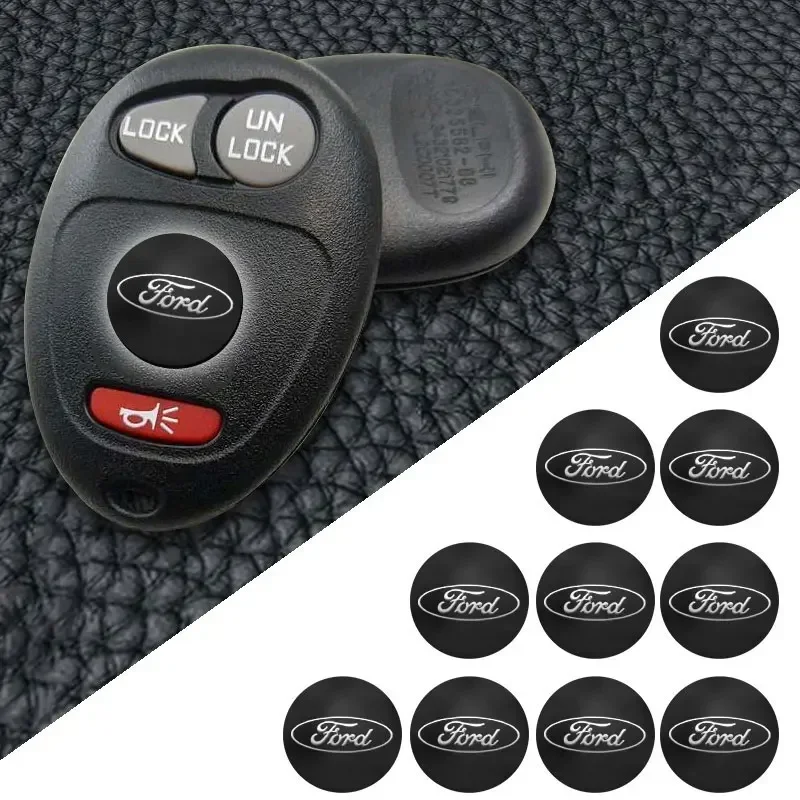 

10Pcs 14mm Car Logo Remote Control Key Badge Stickers For Ford Focus 2 3 mondeo mk3 ranger fusion mustang fiesta mk7 Car Goods