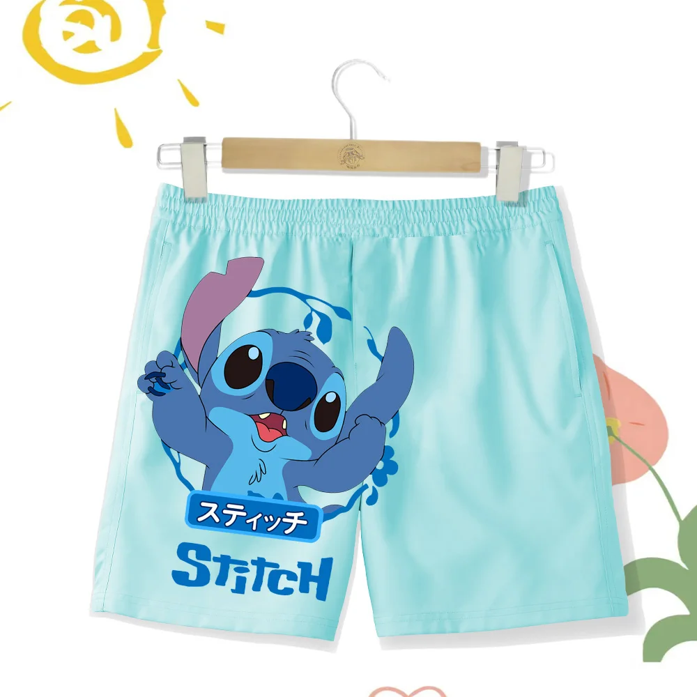 Disney series swimming trunks for boys Beach vacation Swimming quick dry casual comfortable shorts for girls Stitch