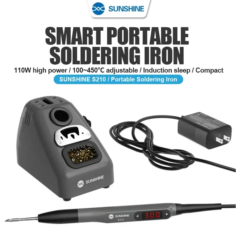 SUNSHINE S210 Soldering Iron for Universal C210 series soldering iron tips for mobile phone repair Smart Portable Soldering Iron