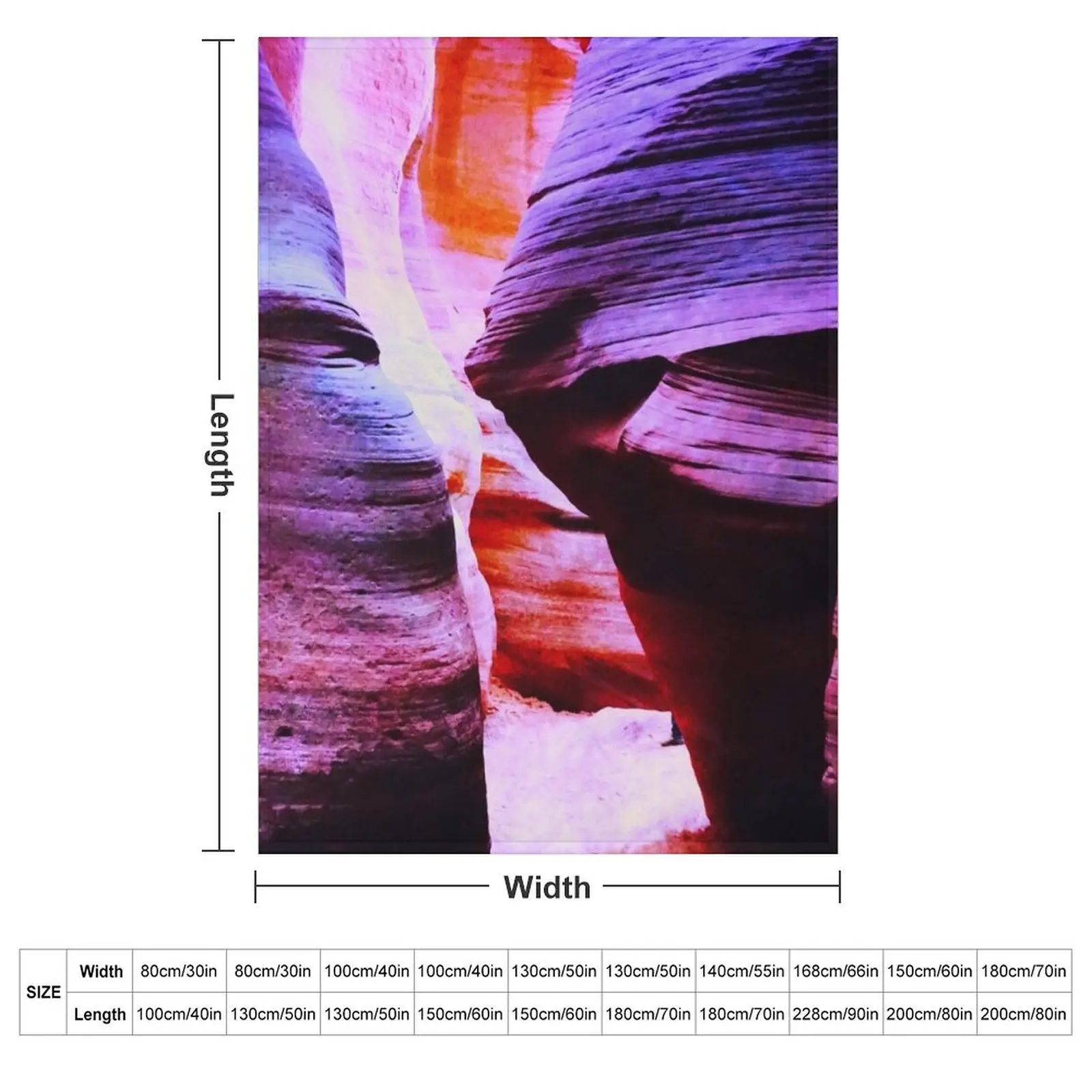 Antelope Canyon III Throw Blanket couch cozy soft plush fuzzy picnic outdoor blanket
