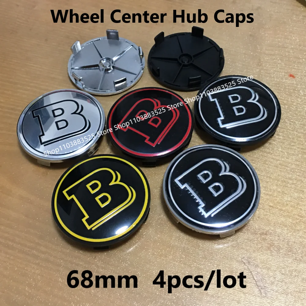 

68mm Modified Wheel Center Hub Caps for BRABUS smart #5 #3 #1 CLS CLS V G350 W213 W204 W464 G63 G65 G500 W205 W253 Badge Emblem