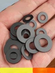 M2-M20  Black Plastic Nylon Flat Washer Plane Spacer Insulation Gasket Ring For Screw