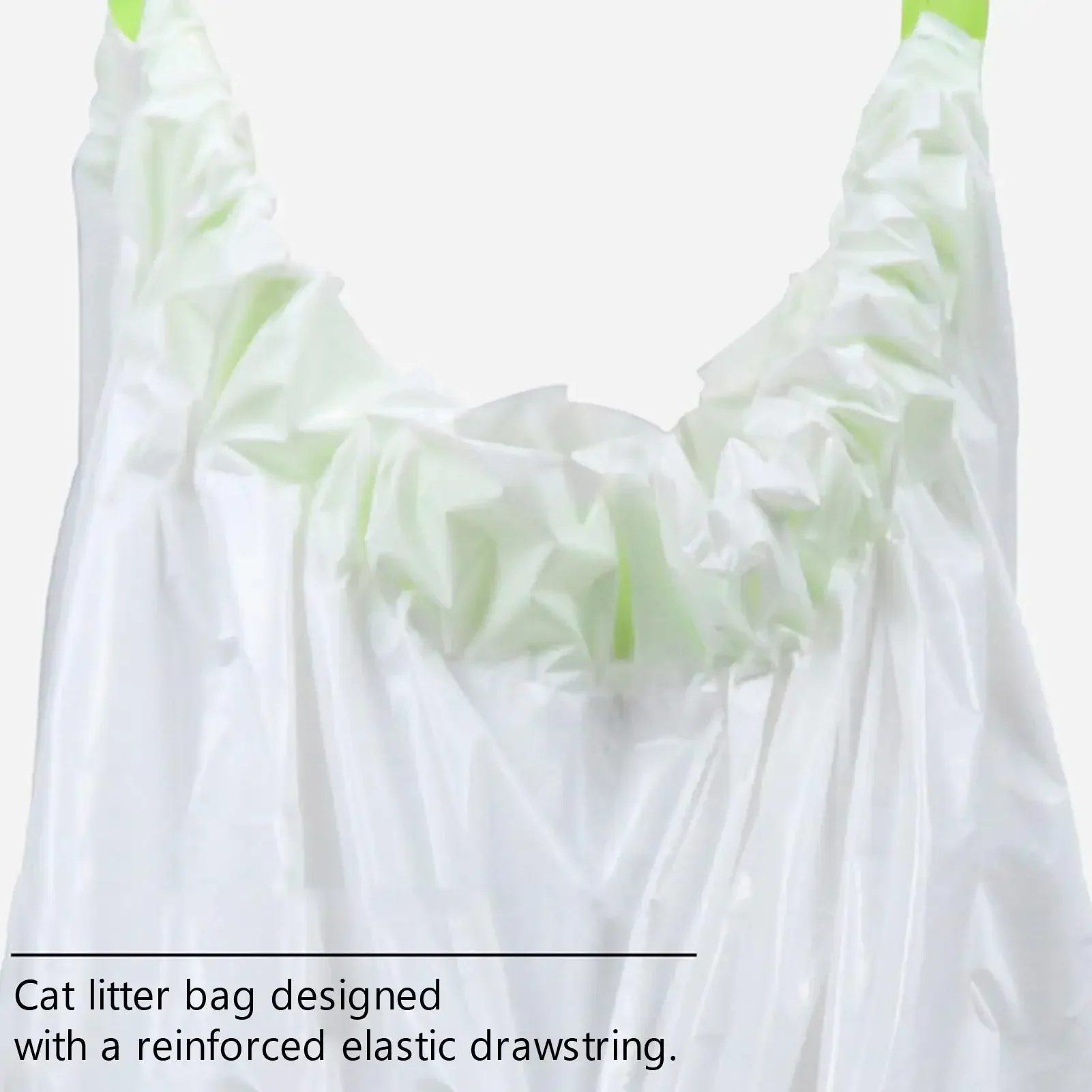 Cat Litter Bag 7Pc/set Thickened Lazy Pet Sand Bag with Filter Hole Large Capacity Drawstring Cat Poop Bag Pet Cleaning Supplies