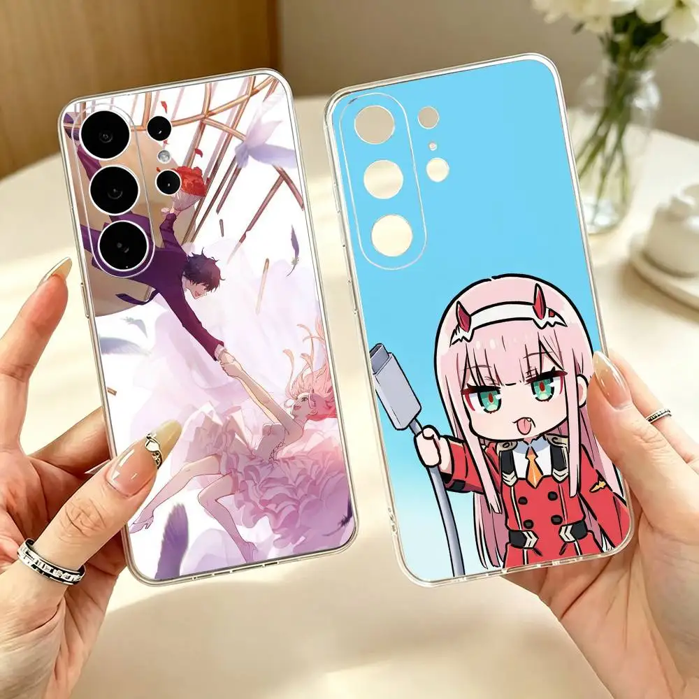 Anime D-DARLING in the FRANXX 02  Transparent Case for Samsung S24 23 22 21 20 FE Lite Plus Ultra Note 10 9 5G Cover