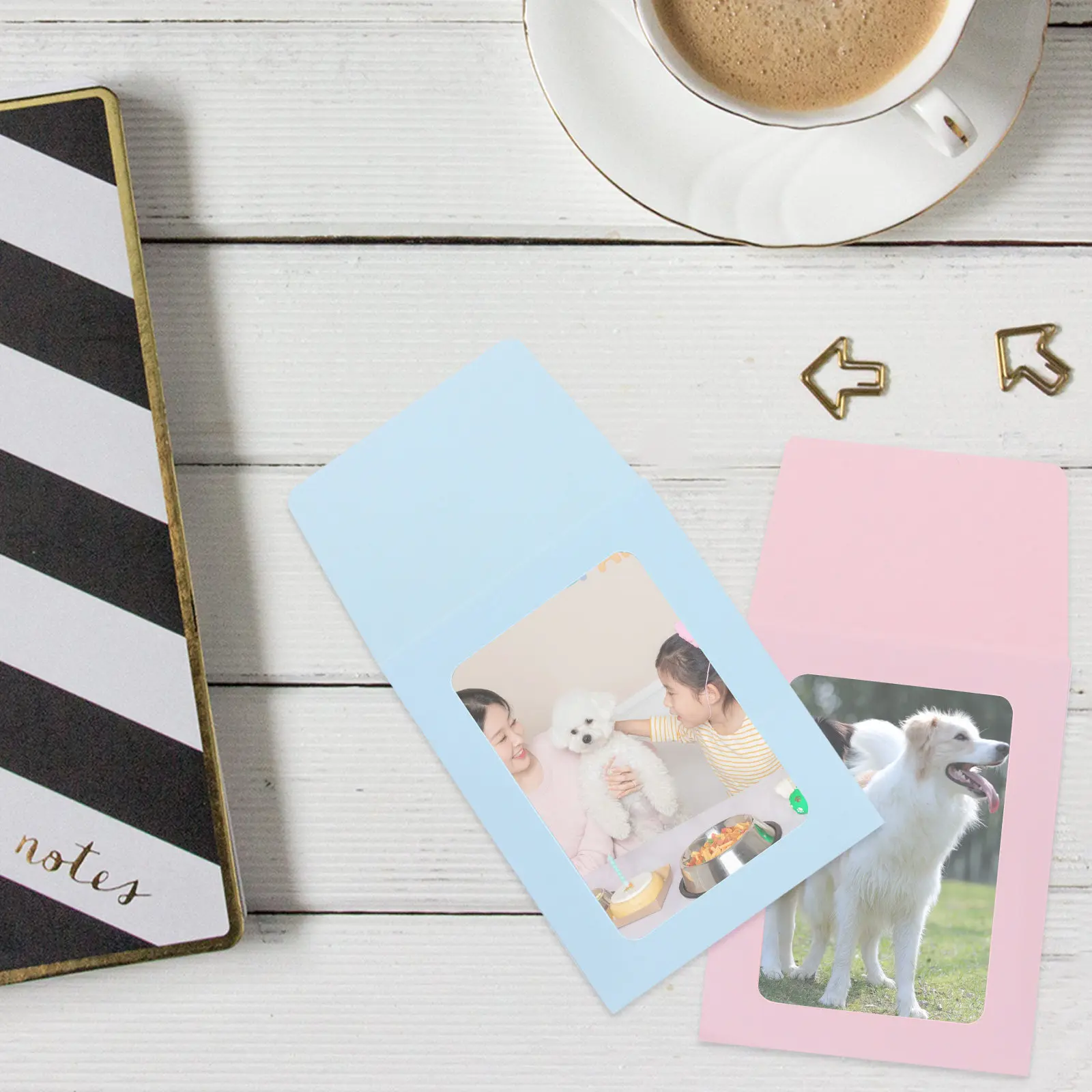 30Pcs Transparent Window Card Envelopes Paperframes Bright Colors Photo Display Holders Greeting Postcard Business Cards Storage