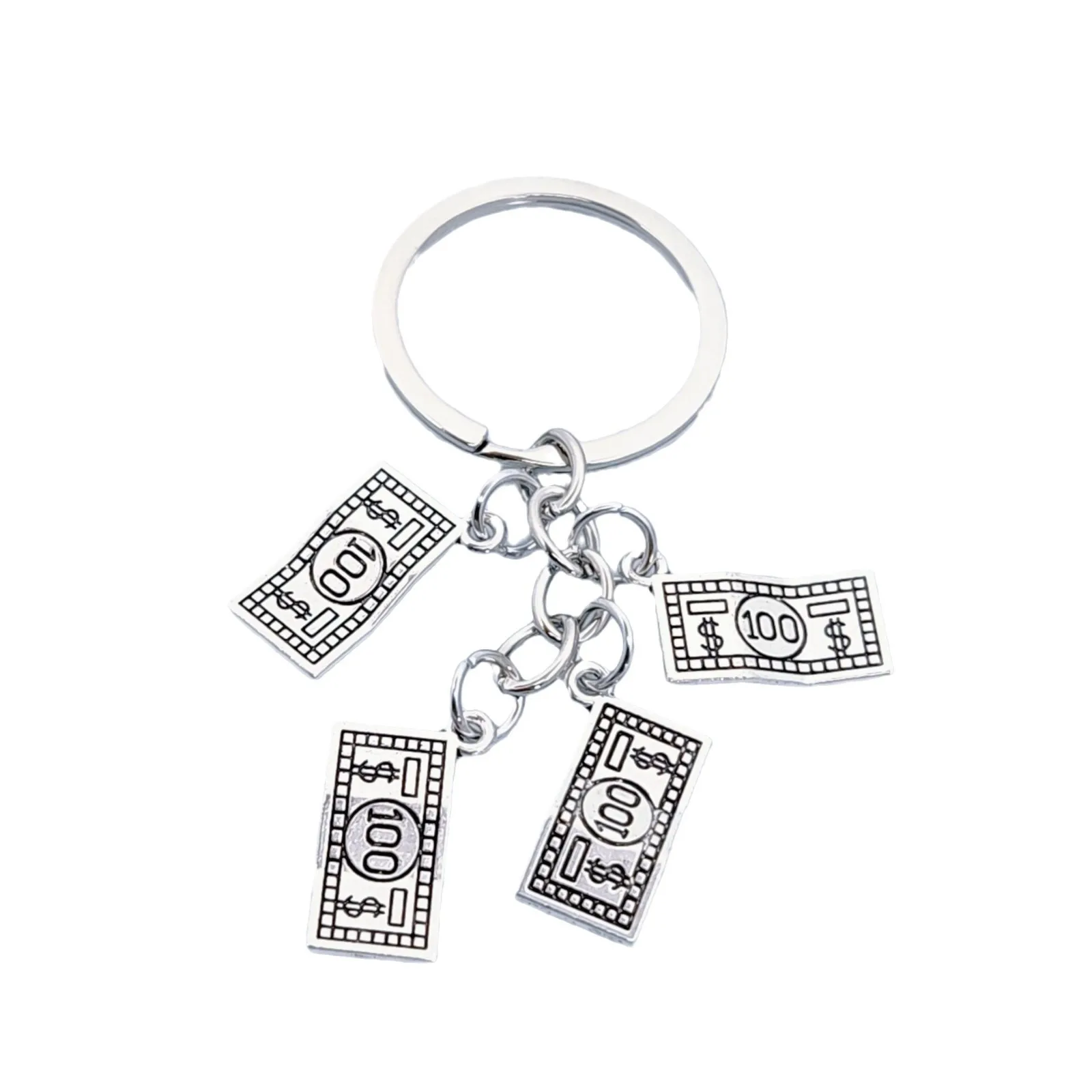 

Metal Simulation Money $100 Abacus Keychain Pendant Bag Shake Tree Keyring Key Chain Ring Lucky Wealth Keychains Backpack Gif