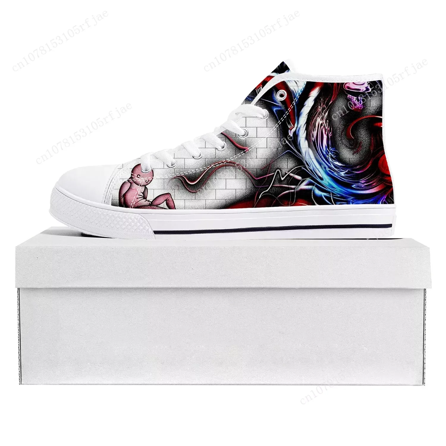 The Wall High Top High Quality Sneakers Mens Womens Teenager Canvas Customized Sneaker Casual Couple Shoes Custom Shoe White