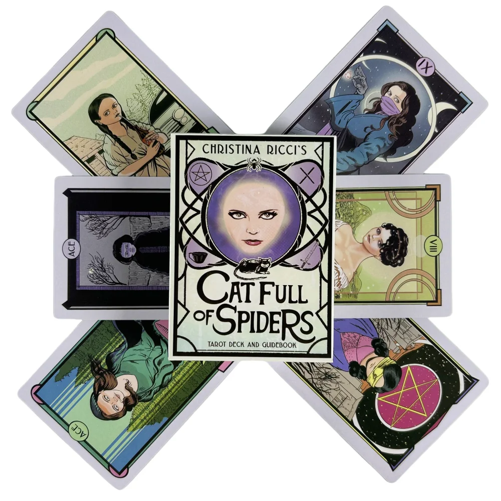 Jeu de cartes de tarot Cat Full of Spiders, cartes de tarot intrigantes pour la divination et l'auto-découverte, explorez le jeu de société mystique pour la famille