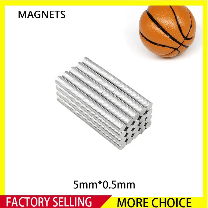 5x0.5mm Round Magnets 5x0.5mm Strong Powerful Magnetic for Fridge,DIY,Building,Scientific,Craft,Education