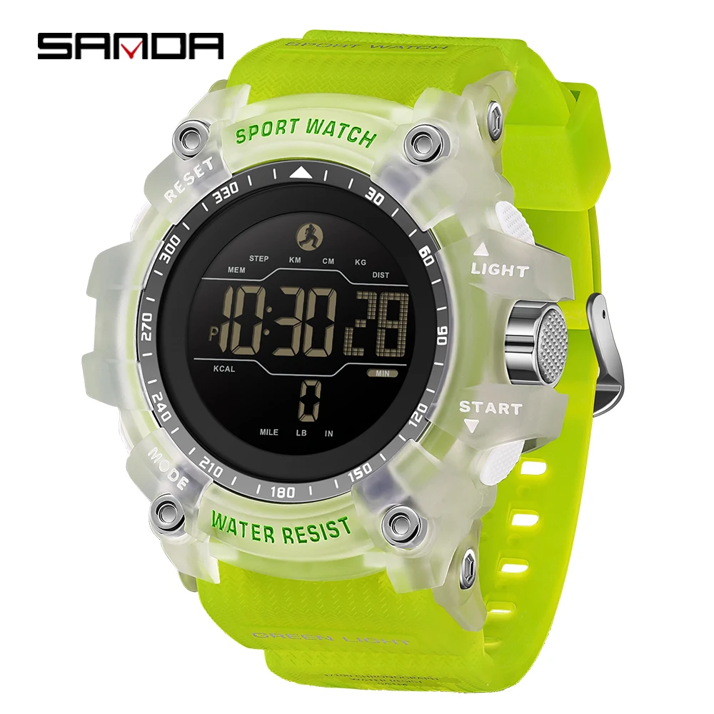 

SANDA 2192 New Student Electronic Watch Outdoor Sports Multi functional Waterproof LED Date Men's Electronic Watch