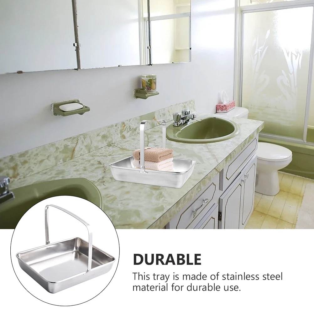 

Stainless Steel Towel Tray Simple Design Hotel Supplies Storage High-end Quality Household Container Napkin Plate Easy Clean