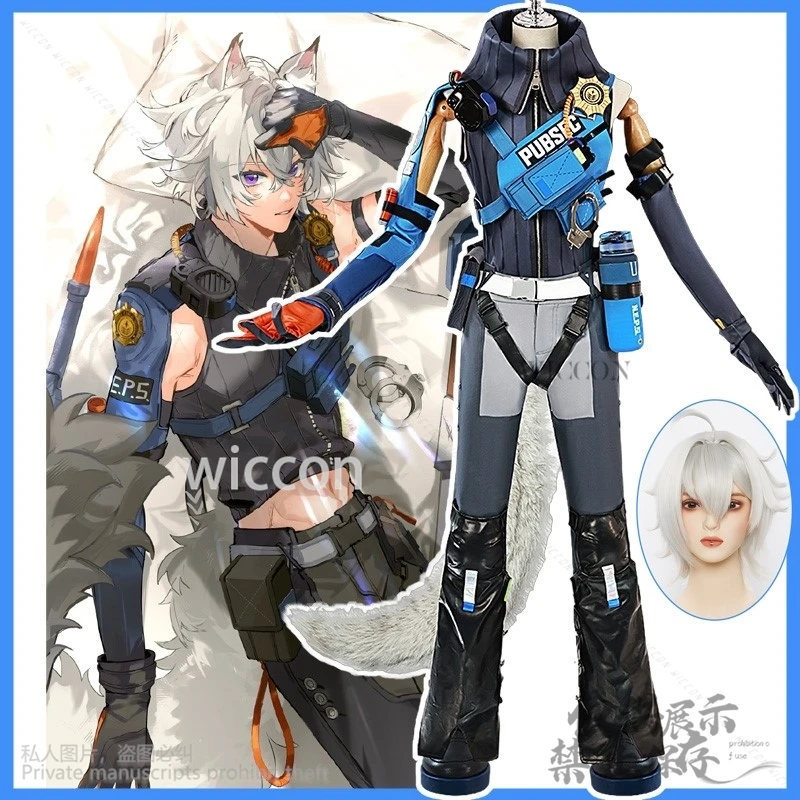 Anime Game Zenless Zone Zero Cosplay Seth Lowell Costume Party Uniform Hallowen Play Role Clothes Furry Tail Shoes Customized