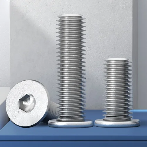Imagen 1 del producto M5 M6 M8 M10 M12 304 Tornillo de cabeza de oblea plana ultrafina con casquillo hexagonal de acero inoxidable
