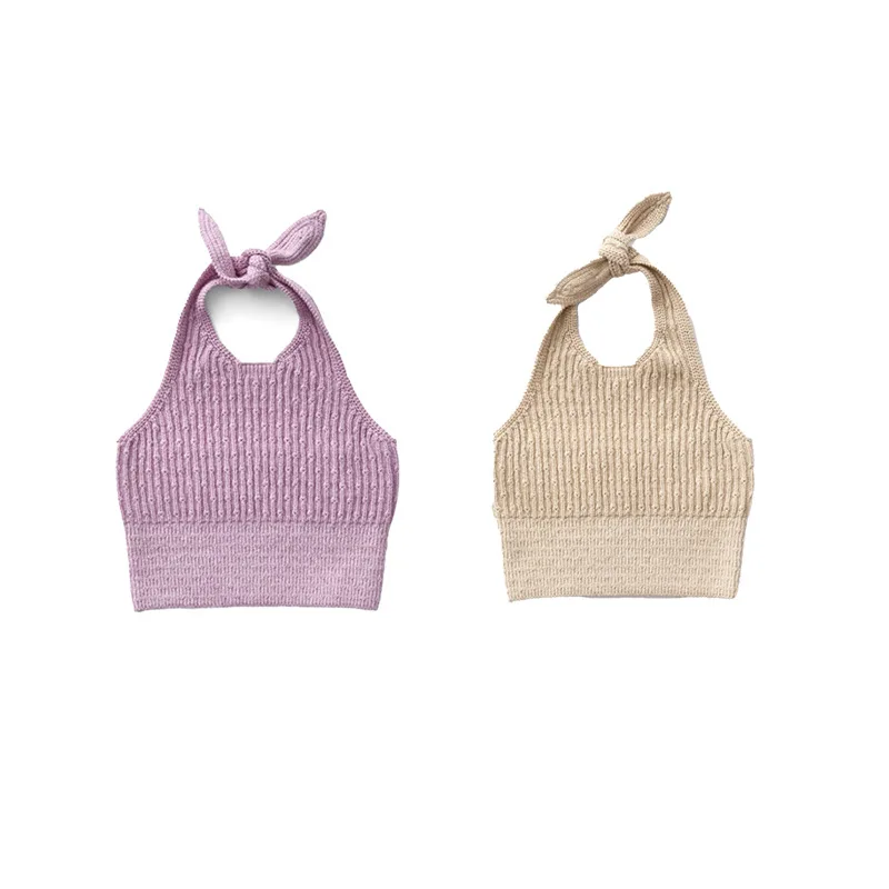 2026 Girls' Summer Hanging Neck Tank Top  toddler girl clothes