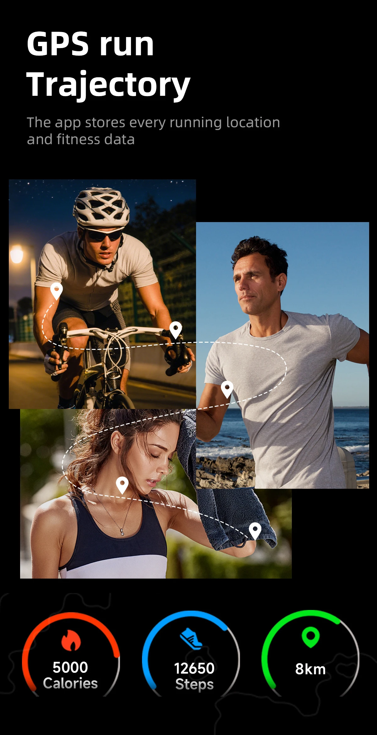 LIGE Neue GPS Sport Smart Armband Männer AI Gesunde Blutdruck Fitness Tracker Pedometer Anruf Erinnerung Smartwatch Band Frauen – Detail 11