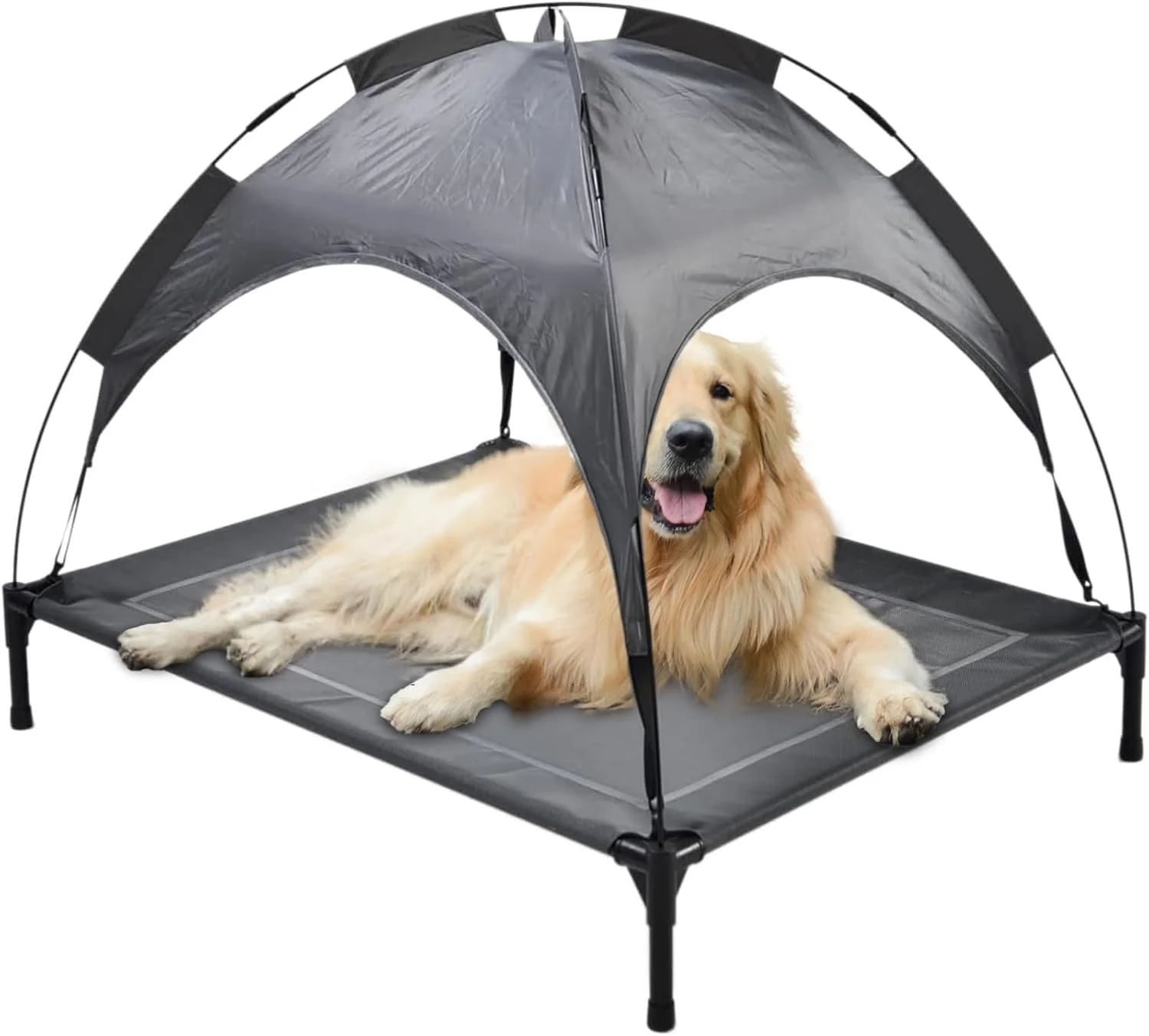 

50 приподнятая кровать для собак, роскошная охлаждающая приподнятая кровать для домашних животных со съемным тентом, приподнятая уличная кровать для кемпинга