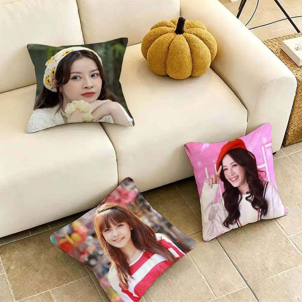 Chi P-Pu Talk To M-Me Pillow Case Square Double-Sided Sofa Cushion Cover Bedroom Bedside Pillow Gift