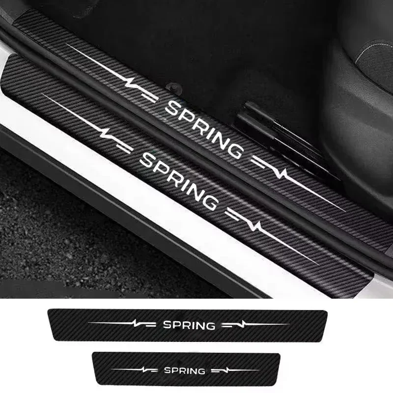 Car Door Sill Decals For Renault Spring Badge Rear Trunk Bumper Anti Stepping Strip Entry Pedal Styling Guard Protective Sticker