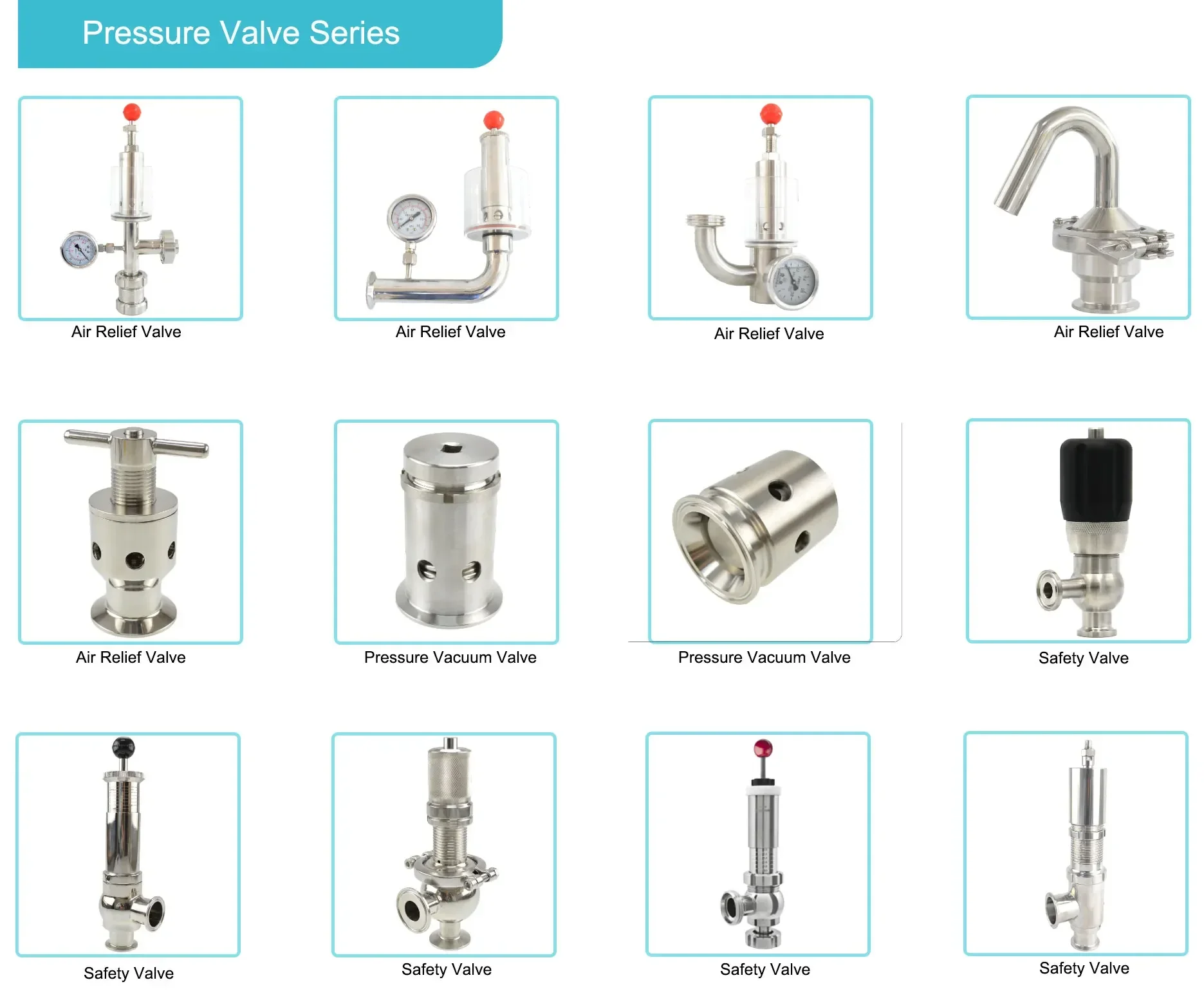 

Sanitary Stainless Steel pressure safety relief valves