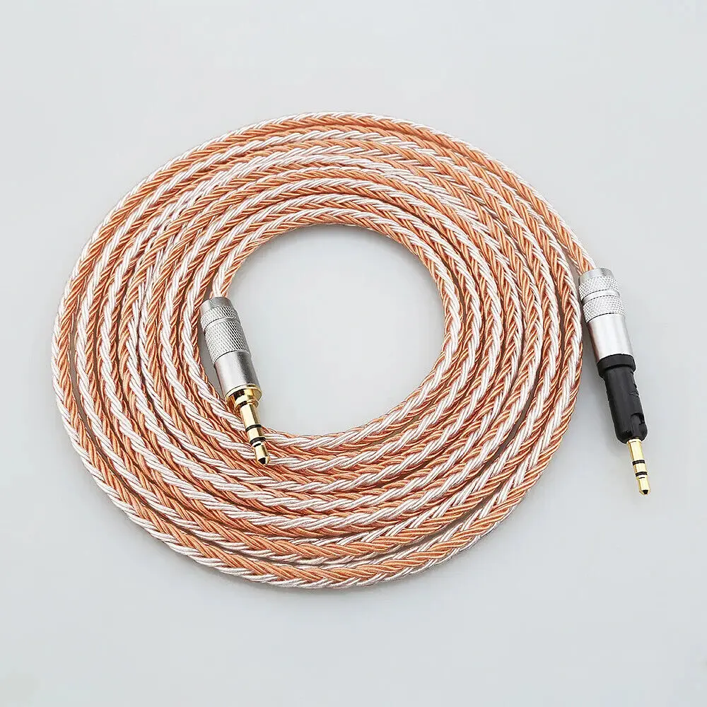HiFi 2.5 ミリメートル/3.5 ミリメートル/4.4 ミリメートル XLR 8 コア OCC シルバーメッキイヤホンケーブルゼンハイザー HD598 HD559 hd569 hd579 hd599 hd558 hd518
